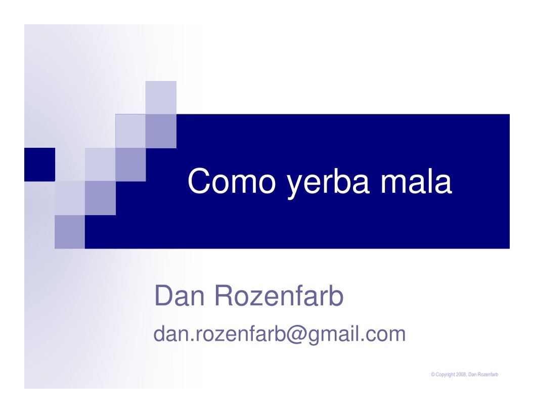 Imágen de pdf Dan Rozenfarb - Como yerba mala - Ágiles 2008